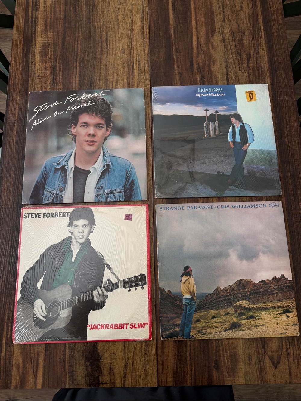 Steve Forbert, Cris Williamson, Ricky Skaggs Classic Vinyl Records- 4 pack